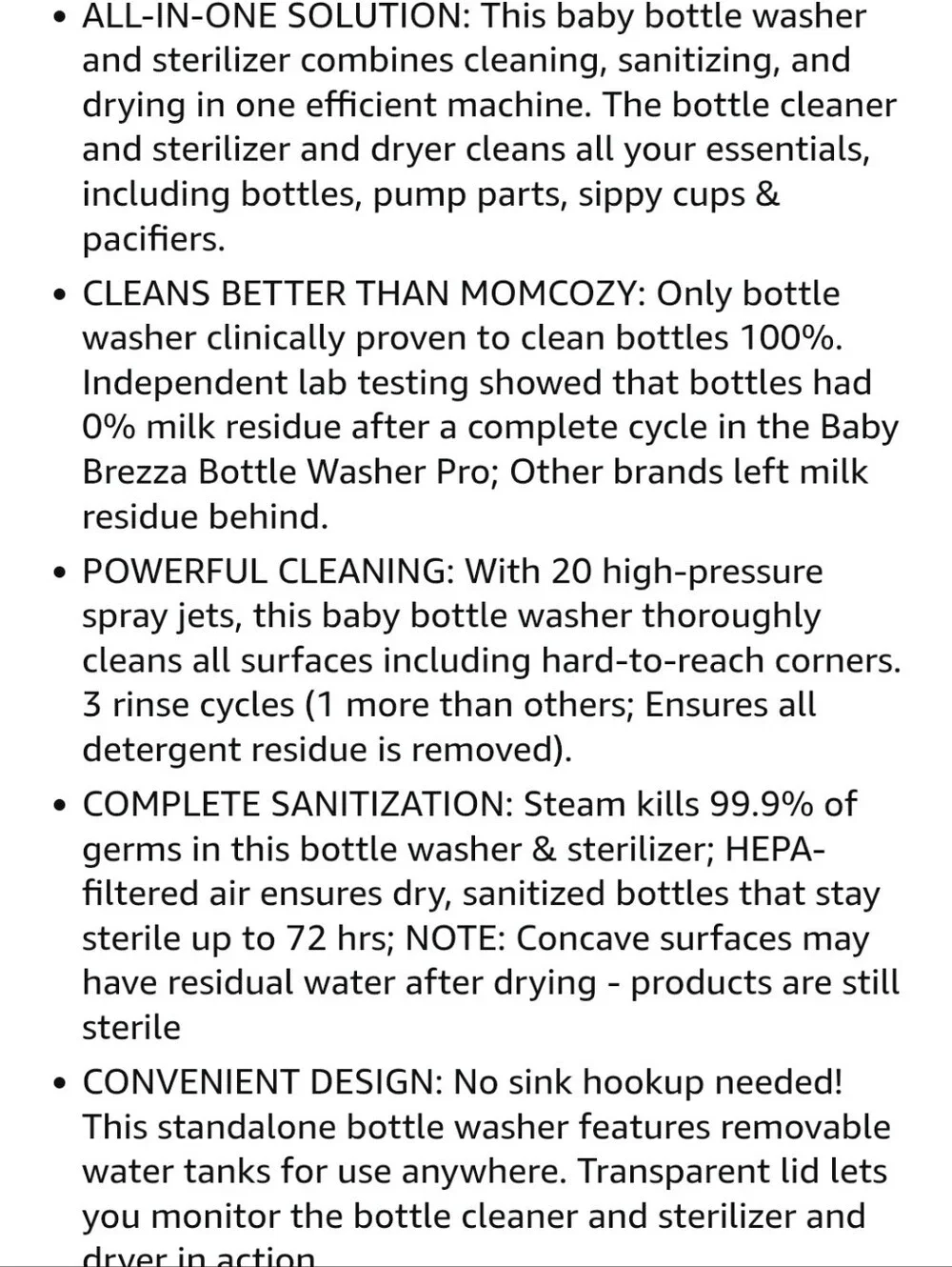 Baby Breeza Bottle Washer Pro - White and Black